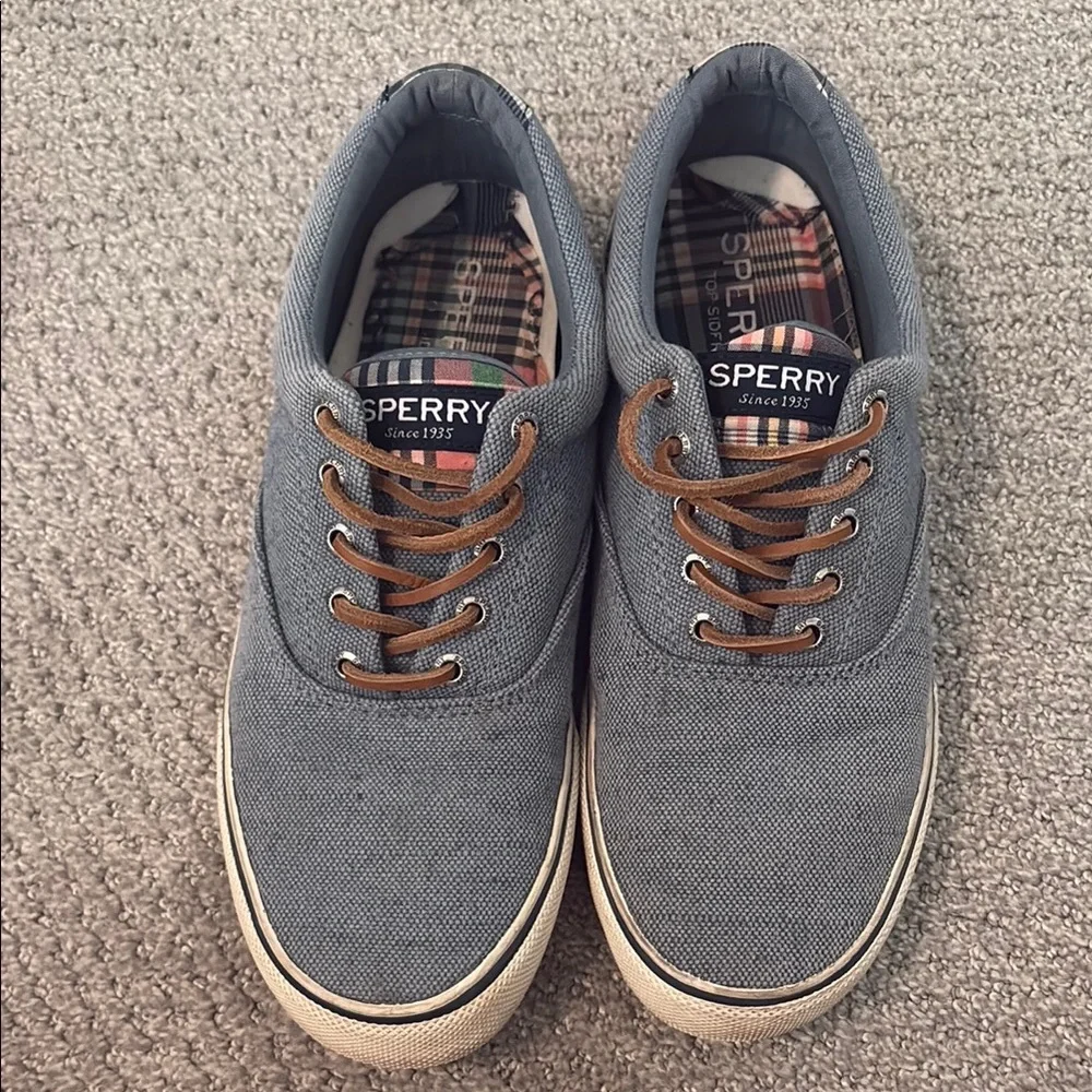 Sperry Gray Boat Shoes with Nautical Charm
